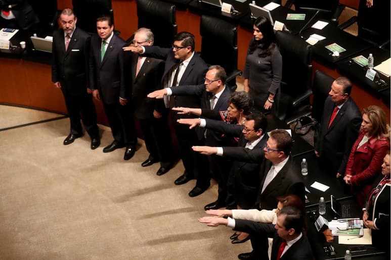Magistrados. Tomaron protesta el día de ayer tras ser elegidos por el Senado de la República.