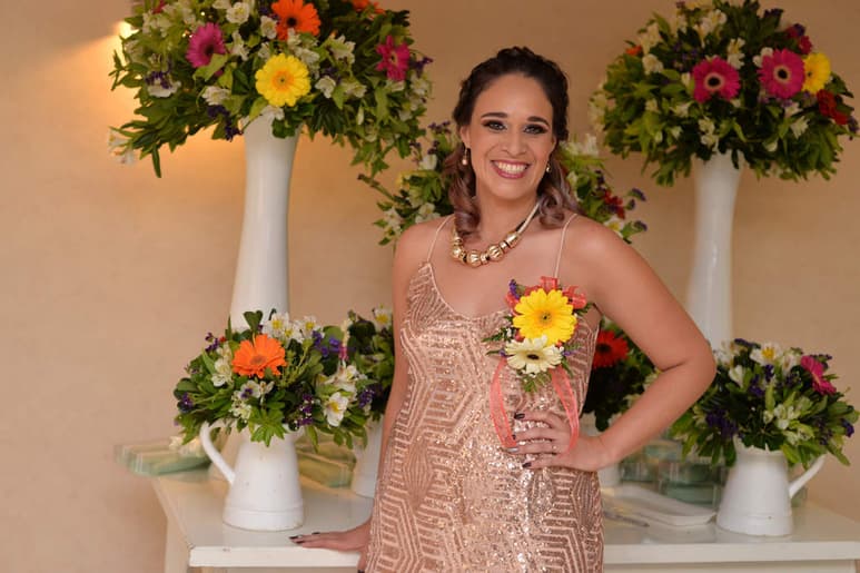 La novia lució radiante.