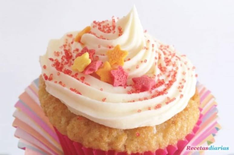 Cupcakes de chocolate blanco