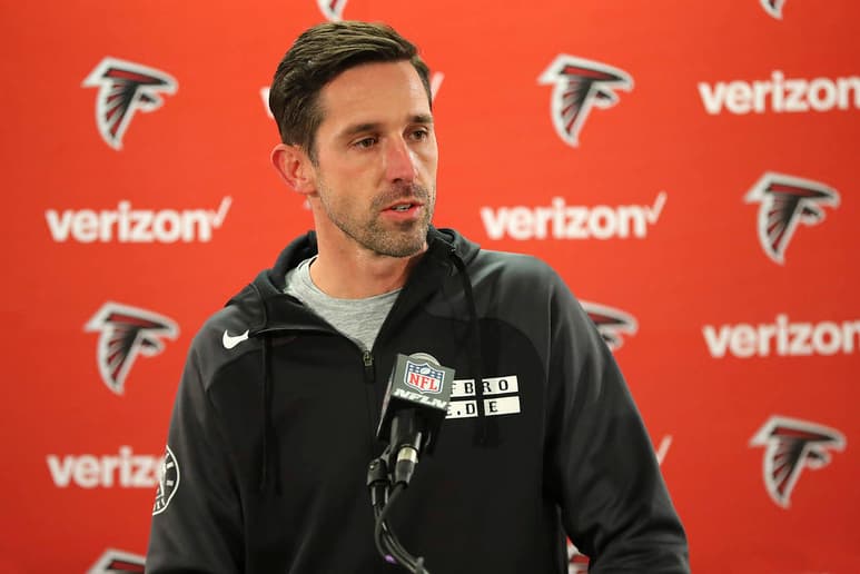 Kyle Shanahan, coordinador ofensivo de los Falcons de Atlanta. (AP)