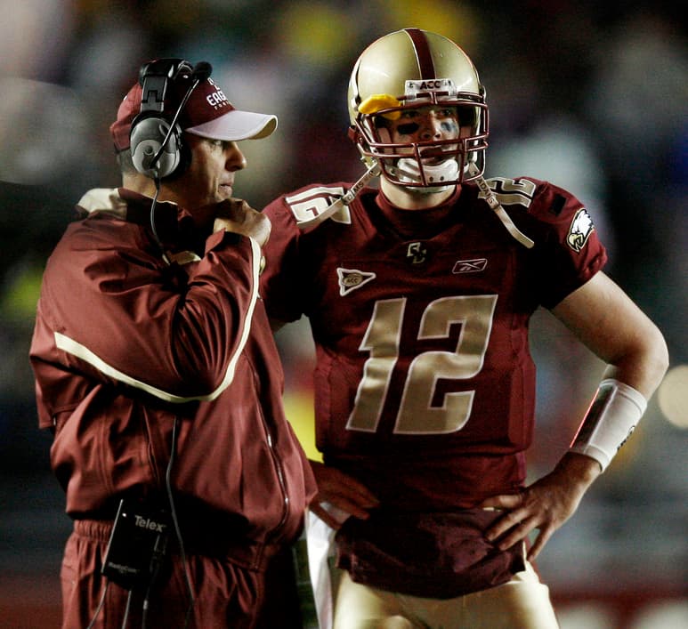 El mariscal de los Falcons, Matt Ryan, jugó en sus épocas colegiales con el Boston College. Aprecian a Ryan en N. Inglaterra