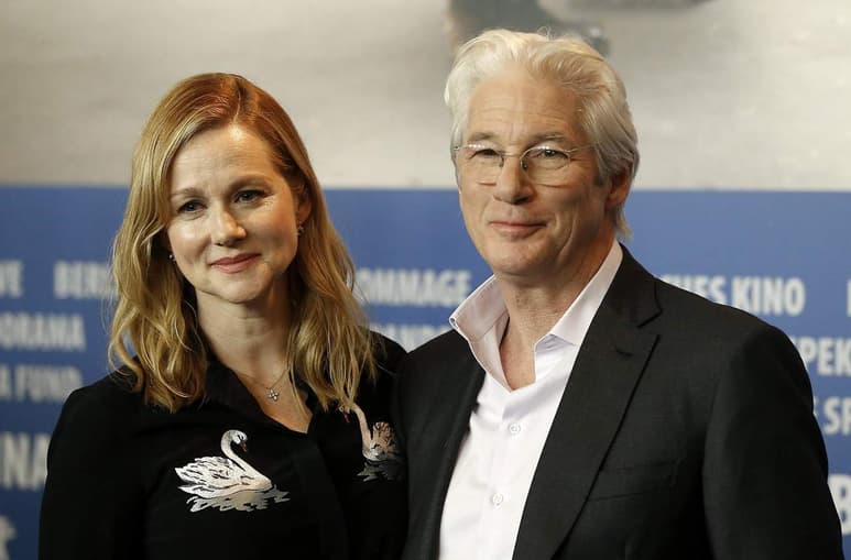 Los actores estadounidenses, Richard Gere y Laura Linney durante la presentación de The Dinner. (EFE)