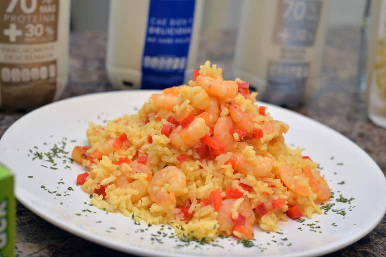 Arroz y Camarones a la Mostaza