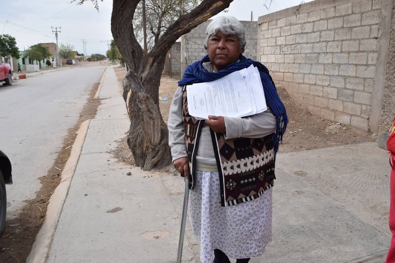 Despojo. La señora María Concepción Flores, denunció que su exnuera le quiere quitar su casa.