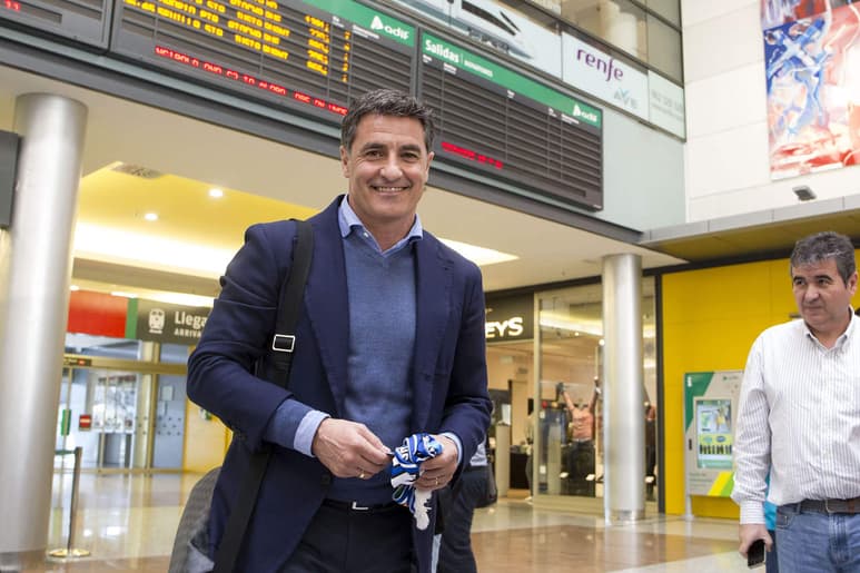 José Miguel González 'Michel' llegó hoy a Málaga para dirigir al equipo. (EFE)