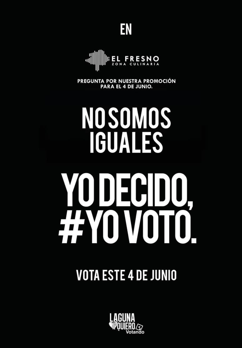Objetivo. La campaña de Laguna Yo Te Quiero busca que la ciudadanía emita un voto razonado este 4 de junio.