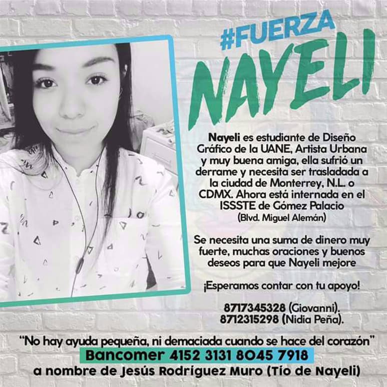 A beneficio. Invitan a una venta de diversos artículos para apoyar a la joven, será en UANE el próximo jueves. (EL SIGLO DE TORREÓN)