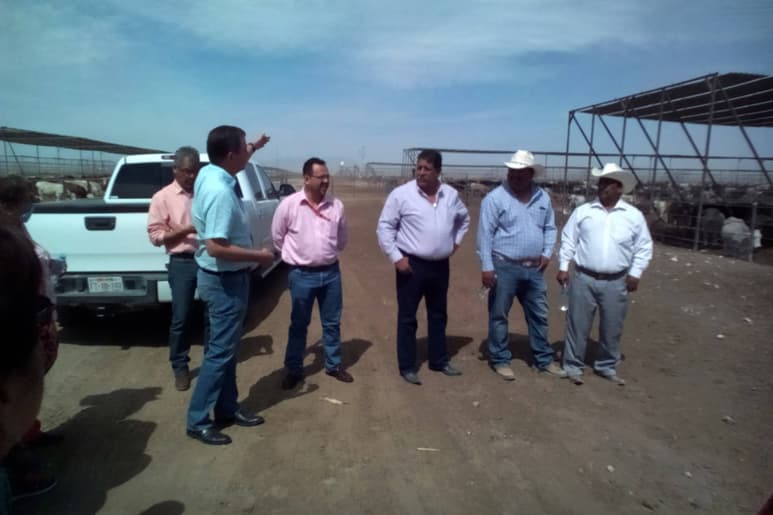 Visita. Alcalde y comisariados visitan establos para dialogar y buscar solución a la contaminación.