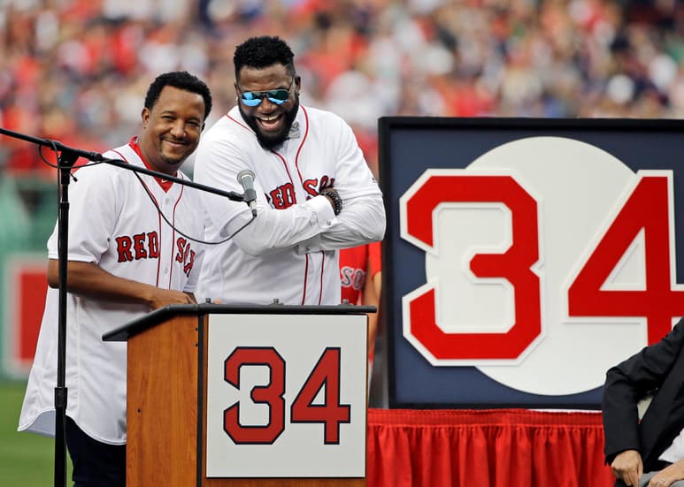 La organización de Medias Rojas de Boston rindió un homenaje a su excañonero dominicano David Ortiz. (AP)