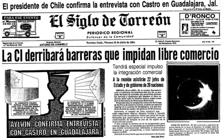 Así informó El Siglo del último eclipse de Sol total