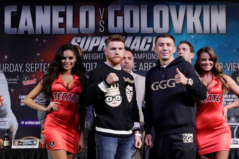 Saúl 'Canelo' Álvarez y Gennady Golovkin ya se vieron las caras en Las Vegas, escenario donde se enfrentarán. (Archivo)