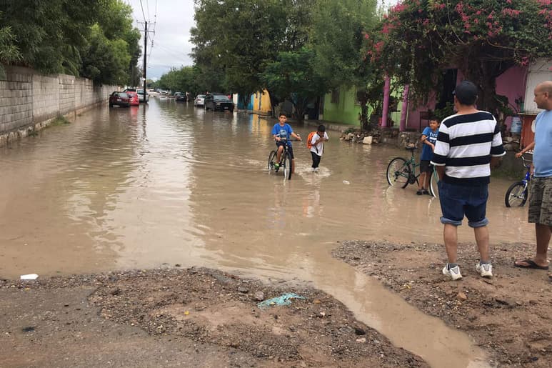 Inundado. En la zona rural de Lerdo se presentaron grandes encharcamientos como fue el caso de las villas Juan E. García y León Guzmán, así como los ejidos Salamanca y 21 deMarzo.(EL SIGLO DE TORREÓN)