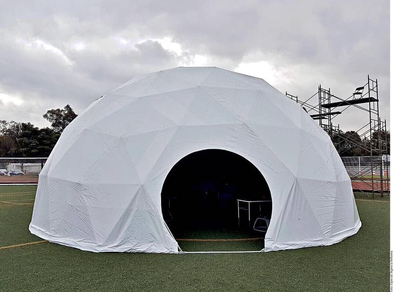 Opción. El Tec de Monterrey montará este tipo de aulas en complejo deportivo, luego de que el sismo dañara instalaciones del CCM. (AGENCIA REFORMA)