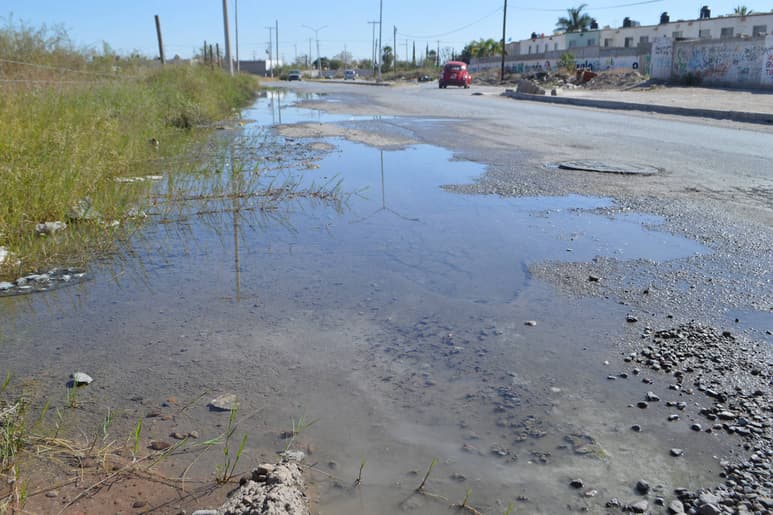 Sin control. Vecinos de los alrededores afirman que el agua potable brota de forma permanente en plena vía pública. (ROBERTO ITURRIAGA)