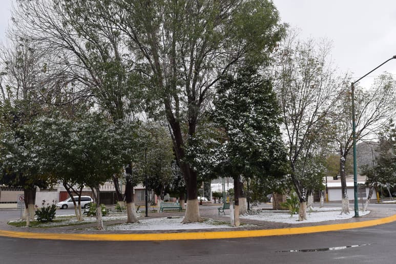 Condiciones. Se mantiene la alerta amarilla tras la caída de aguanieve y nevada en Gómez. (EL SIGLO DE TORREÓN)