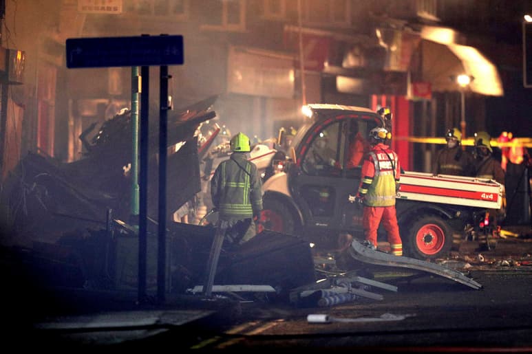 El incidente en una concurrida calle de Leicester. (AP)