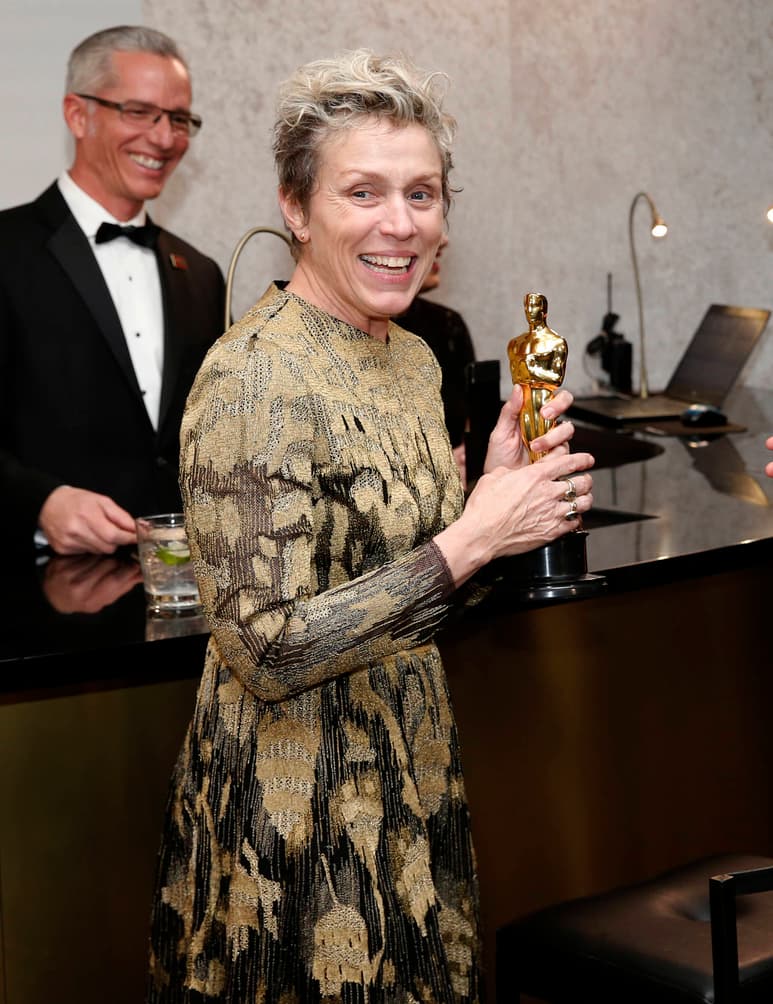 Un hombre fue arrestado y está acusado de robar la estatuilla de los Oscar de Frances McDormand tras los Premios de la Academia el domingo por la noche. (ARCHIVO)