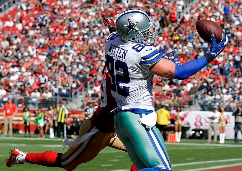 Jason Witten ha jugado sus 15 campañas en la NFL con los Vaqueros de Dallas, suma 12,448 yardas por pase. (Archivo)