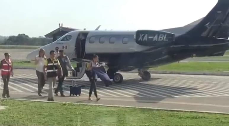 La aeronave que utilizó la expanista es de color gris y con la matrícula XA-ABL. (TWITTER)