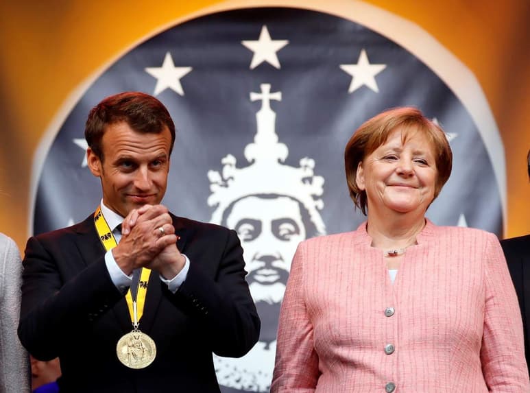 Ayer, la canciller alemana Angela Merkel y el presidente francés, Emmanuel Macron, cabezas de la Unión Europea, dejaron ver esa desconfianza hacia la Unión Americana gobernada por el republicano Donald Trump. (EFE)