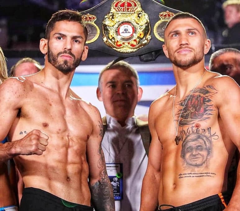 Jorge Linares (i) y Vasyl Lomachenko se enfrentarán hoy en el Madison Square Garden de Nueva York. (Especial)