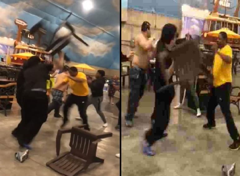 La pelea creció tanto en intensidad que se llamó a la policía. (INTERNET)