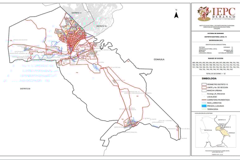 Web. Se encuentra en la página de internet www.iepcdurango.mx en el link Cartografía electoral.(EL SIGLO DE TORREÓN)