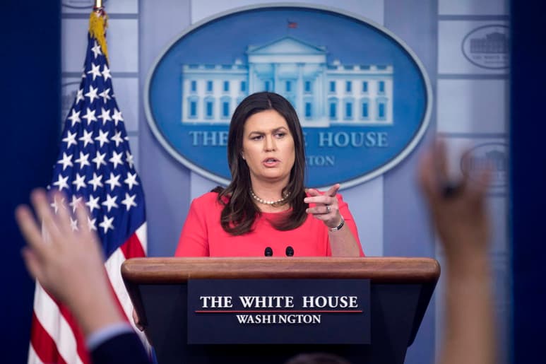 Posición.'No apoyaríamos la legalización de todas las drogas en ningún lugar', aseguró la portavoz Sarah Huckabee Sanders. (EFE)