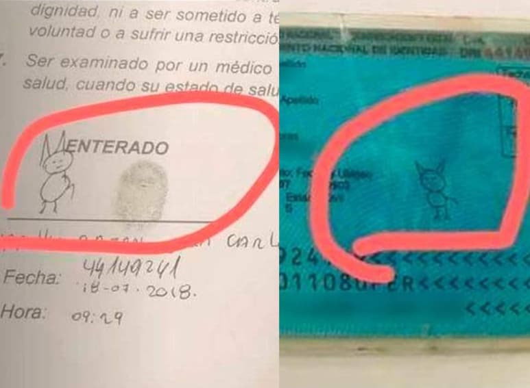 Una firma poco común. (INTERNET)