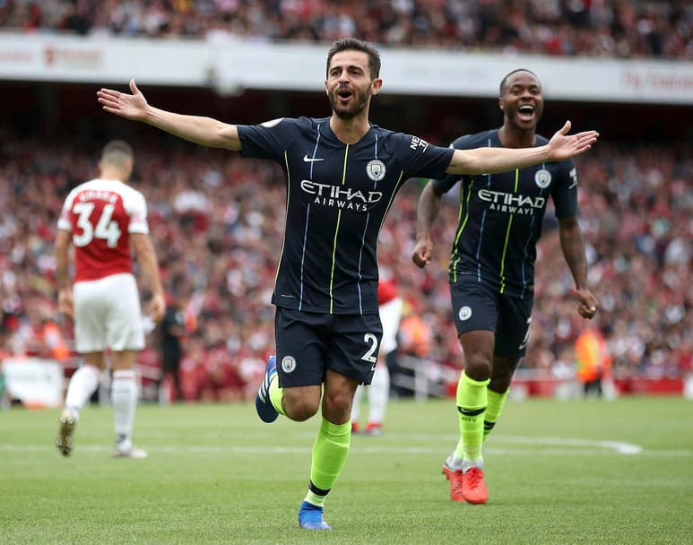 Bernardo Silva y Sterling dieron los primeros tres puntos al actual campeón de la Premier League, Manchester City.