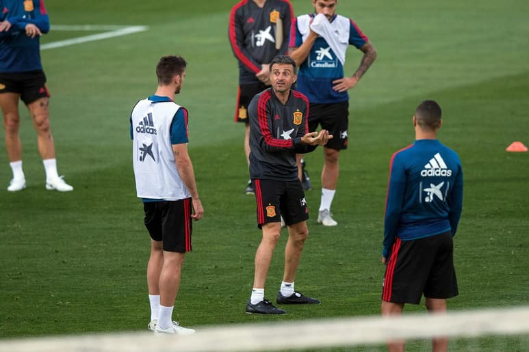 Luis Enrique (c) ha logrado buenos resultados dirigiendo a la selección española.
