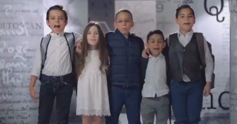 Niños expresaron sus posturas sobre la reforma educativa, pero caracterizados como los candidatos presidenciales en contienda. (ESPECIAL)