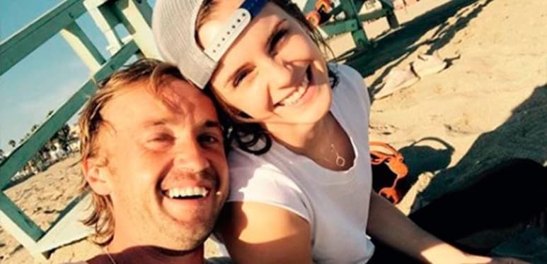 Felices. Emma Watson y Tom Felton compartieron el encuentro.