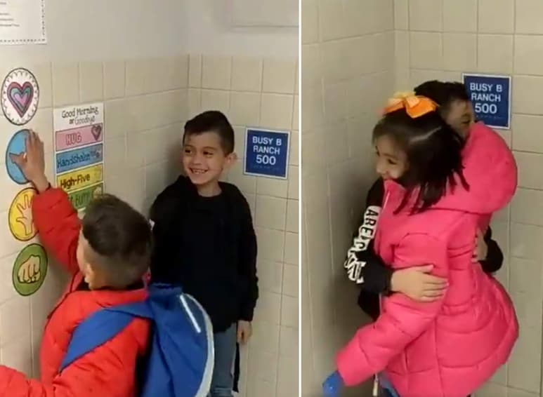 La maestra instruye a sus alumnos y la red le aplaude. (INTERNET)