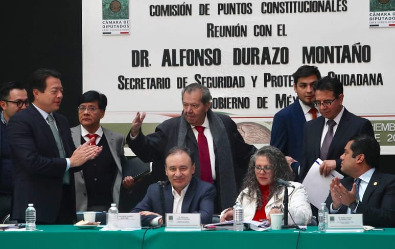 Reunión. Durazo se reunió con la Comisión de Puntos Constitucionales de la Cámara de Diputados. (EL UNIVERSAL)
