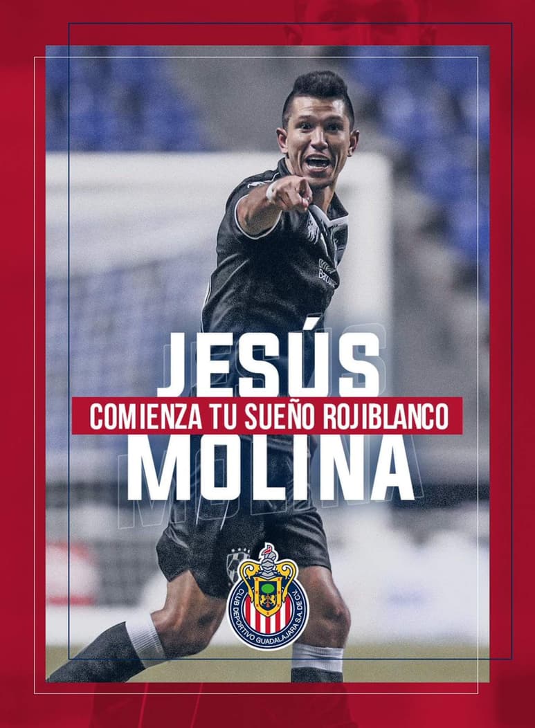 Jesús Molina dejó Rayados para jugar con las Chivas. (Especial)