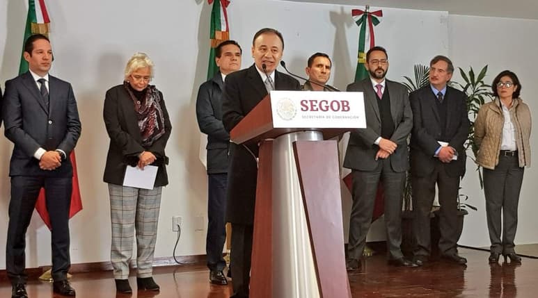 En conferencia de prensa, Sánchez Cordero aseveró que en el encuentro se atendieron la necesidades, los planteamientos de los gobernadores en torno al abastecimiento de gasolinas en las entidades e indicó que el dialogo seguirá. (TWITTER)