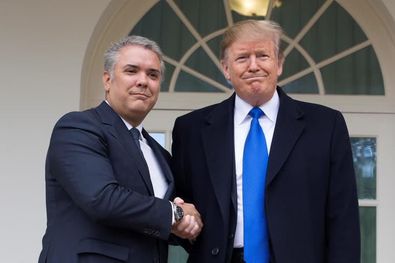 Reunión. Duque y Trump conversaron sobre la situación en Venezuela y el narcotráfico en la región, entre otros temas. (EFE)