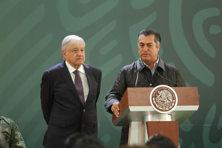 Gobernador de Nuevo León asiste a reunión de seguridad con Gabinete de AMLO. (NOTIMEX)