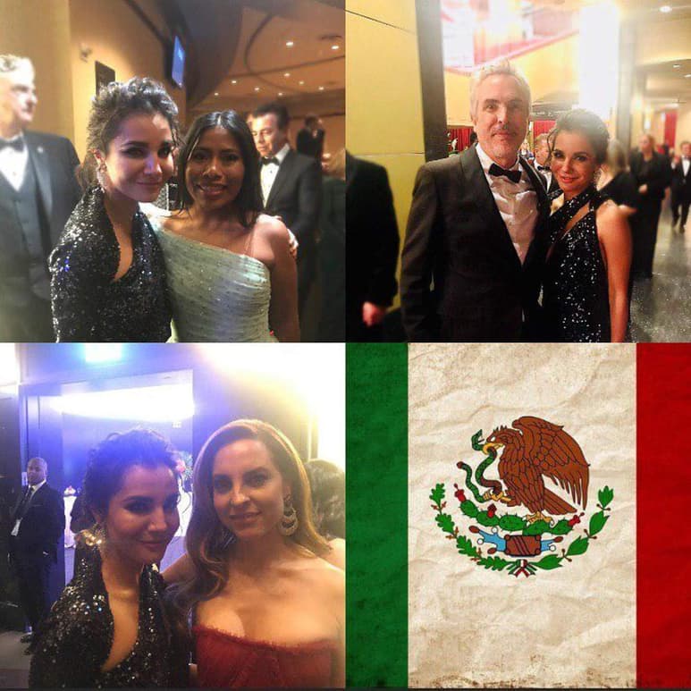 La actriz acompañó las imágenes con un mensaje de agradecimiento por el regalo que significó 'Roma' para los mexicanos. (ESPECIAL)
