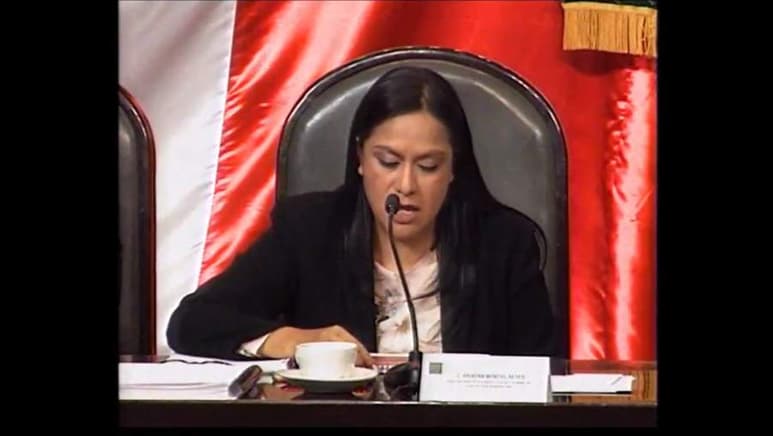 Cerca de las 10 de la mañana, se dio por concluida la reunión cuando la funcionaria del gobierno federal no pudo continuar con la ronda de preguntas de parte de los legisladores. (ESPECIAL)
