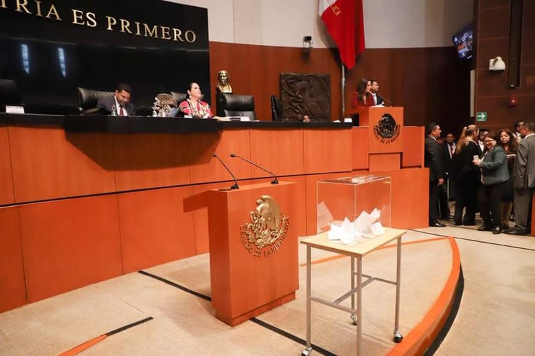 Tras la votación, los resultados del Senado de la República fueron remitidos al Ejecutivo federal para enviar una nueva terna. (ESPECIAL)