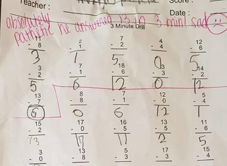 El padre dice que un maestro no puede ni debe escribir peyorativamente en el trabajo de los alumnos. (INTERNET)