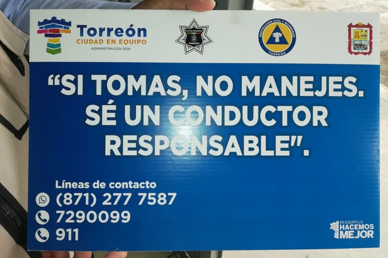 Personal de Protección Civil alista campaña para evitar que la gente conduzca en estado de ebriedad. (EL SIGLO DE TORREÓN)