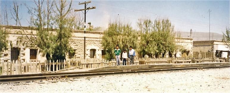 Antiguas casas que habitaron los trabajadores del riel, de la Estación del Ferrocarril Nazareno, ubicadas a un lado de las vías. (CORTESÍA)