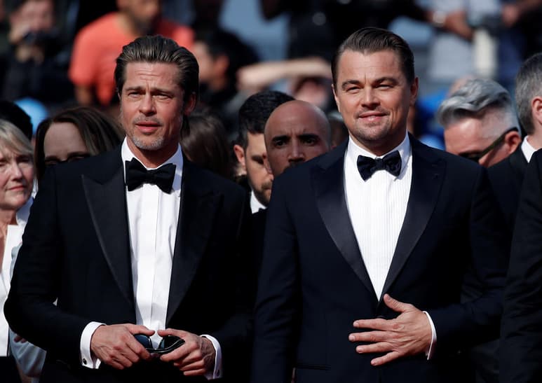 Leonardo DiCaprio y Brad Pitt como dos de los actores más aclamados durante la alfombra roja de Once Upon a Time... in Hollywood. (ARCHIVO)