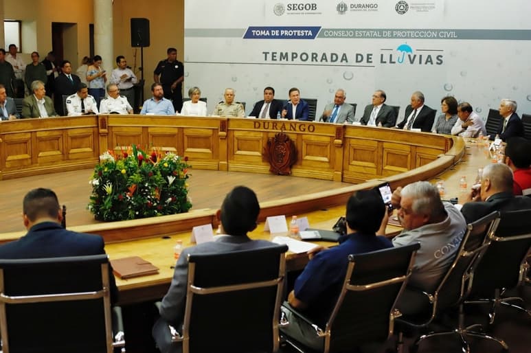 Aispuro dijo que el Consejo de PC trabajará unido con los tres órdenes de gobierno para prever y atender los riesgos naturales. (CORTESÍA)