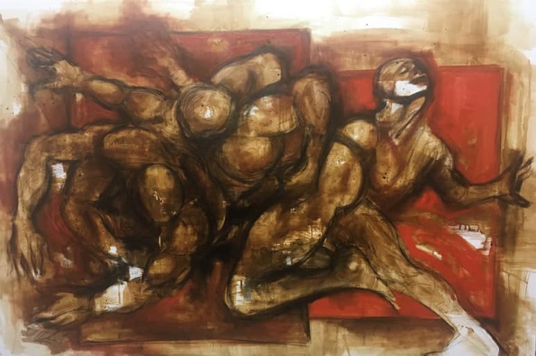 El genio. El artista lagunero toma de inspiración la figura del cuerpo humano. (CORTESÍA)