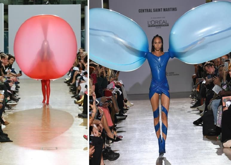 Una idea propositiva y dramática, perfecta para un concurso de moda. (INTERNET)
