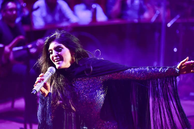 Entregada. Ana Bárbara deleitó a sus fanáticos con su mejor repertorio y su nuevo sencillo, Qué poca. (ERCIK SOTOMAYOR)
